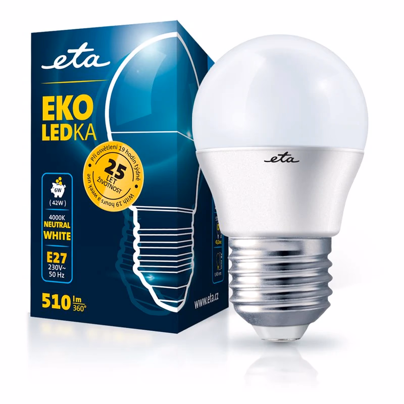 LED izzó ETA ECO LED mini izzó 6W, E27, - Image 1 of 2