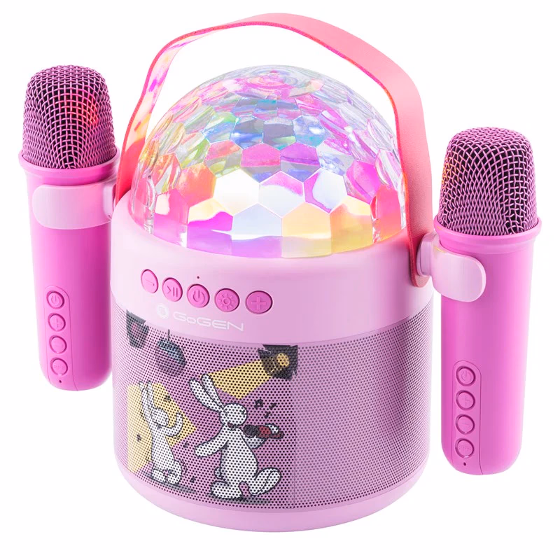 GoGEN Hordozható karaoke hangszóró, disco, rózsaszín - Image 1 of 4