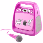 GoGEN CD-lejátszó, karaoke funkcióval, rózsaszín