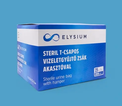 Elysium steril T-csapos vizeletgyűjtő zsák akasztóval - Image 1 of 3