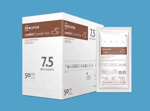 Mercator comfort EO steril sebészeti kesztyű - púdermentes - krémszínű - latex - 6.5 - Image 1 of 4