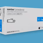 Mercator santex rugalmas orvosi kesztyű - púderezett - fehér - latex - XS