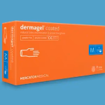 Mercator dermagel latexre mártott orvosi kesztyű - púdermentes - fehér - latex - S thumbnail 1