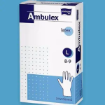 Ambulex vizsgálókesztyű - púderezett - fehér - latex - XL