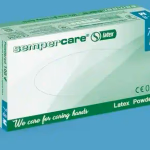 Sempercare kesztyű - púderezett - fehér - latex - XL