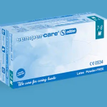 Sempercare kesztyű - púdermentes - fehér - latex - L