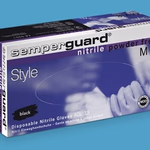 Semperguard Style munkavédelmi kesztyű - púdermentes - fekete - nitril - M