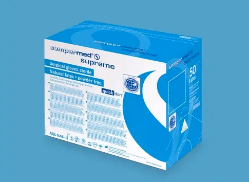 Sempermed Supreme steril kesztyű - púdermentes - fehér - latex - 9 - Image 1 of 2