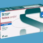Sempermed comfort púdermentes vizsgálókesztyű - fehér - latex - XL