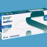 Sempermed safe+ púdermentes vizsgálókesztyű - kék - nitril - M