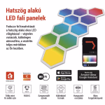 GoSmart LED-es lámpatest Hexagon, 10 rész, 19 W, RGBIC dimmelhető, WiFi thumbnail 3