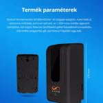 Elysium Pro professzionális, érintésmentes, 1200 ml-es adagoló - gél - fehér állvánnyal - fekete thumbnail 2