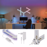 GoSmart LED lámpatest Lines fehér, 9 részből álló, 34 W, RGBIC dimmelhető, WiFi thumbnail 5