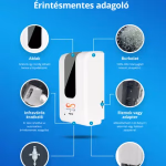 Elysium Pro professzionális, érintésmentes, 1200 ml-es adagoló - habosító szappan - állvány nélkül - fehér thumbnail 3