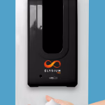 Elysium Pro professzionális, érintésmentes, 1200 ml-es adagoló - habosító szappan - fehér állvánnyal - fekete thumbnail 2