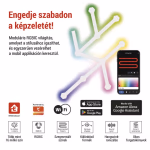 GoSmart LED lámpatest Lines fehér, 9 részből álló, 34 W, RGBIC dimmelhető, WiFi thumbnail 3