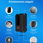Elysium Pro professzionális, érintésmentes, 1200 ml-es adagoló - habosító szappan - fekete állvánnyal - fekete thumbnail 4