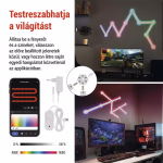 GoSmart LED lámpatest Lines fehér, 9 részből álló, 34 W, RGBIC dimmelhető, WiFi thumbnail 4