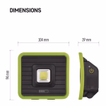 EMOS Akkumulátoros COB LED szerelőlámpa 1000lm, IP44, 2.200 mAh thumbnail 2