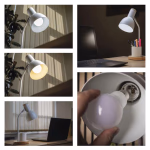 EMOS Poppy asztali lámpa E27 IP20, fehér thumbnail 5