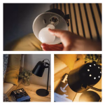 EMOS Nina asztali lámpa E27 IP20, fekete thumbnail 4