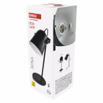 EMOS Nina asztali lámpa E27 IP20, fekete thumbnail 3