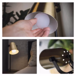 EMOS Nina asztali lámpa E27 IP20, arany thumbnail 4