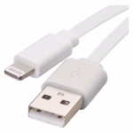 EMOS Töltő- és adatkábel USB-A 2.0 / Lightning MFi, 1 m, fehér thumbnail 1