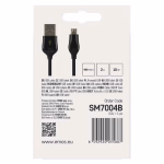 EMOS MicroUSB / USB-A 2.0 Töltő és adatkábel, 2.0, Quick Charge, fekete szín, 1 m thumbnail 3