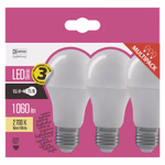 EMOS LED izzó Classic A60-körte / E27 / 10,7 W (75 W) / 1 060 lm / meleg fehér. 3db/doboz thumbnail 4