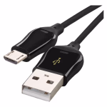 EMOS MicroUSB / USB-A 2.0 Töltő és adatkábel, 2.0, Quick Charge, fekete szín, 1 m thumbnail 1