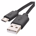 EMOS MicroUSB / USB-A 2.0 Töltő és adatkábel, 2.0, fekete szín, 2 m thumbnail 1
