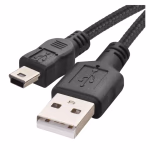EMOS Töltő- és adatkábel USB-A 2.0 / mini USB-B 2.0, 2 m, fekete thumbnail 1