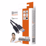 EMOS Type C 3.1 / USB-A 3.0 Töltő- és adatkábel, 1 m, fekete thumbnail 1