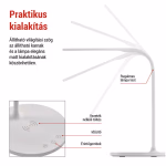 EMOS Oscar LED asztali lámpa dimmelhető, 5,5 W, 360 lm, fehér thumbnail 4