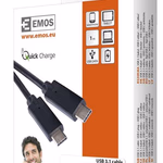 EMOS Type-C-C 3.1 Töltő- és adatkábel, 1 m, fekete thumbnail 1
