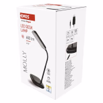 EMOS Molly LED asztali lámpa dimmelhető, 650 lm, fekete thumbnail 1