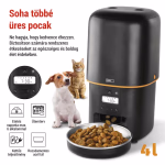 Pet Care állateledel adagoló, 4 L, fekete thumbnail 4