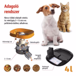 Pet Care állateledel adagoló, 4 L, fekete thumbnail 6