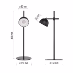 EMOS Sophie LED asztali lámpa, újratölthető, 200 lm, fekete thumbnail 2