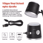 EMOS Abbie LED asztali lámpa, újratölthető, 300 lm, fekete thumbnail 4