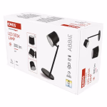 EMOS Abbie LED asztali lámpa, újratölthető, 300 lm, fekete thumbnail 1