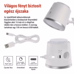 EMOS Abbie LED asztali lámpa, újratölthető, 300 lm, fehér thumbnail 4