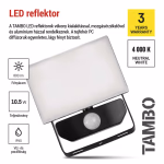 Emos LED reflektor TAMBO PIR, 10 W, 1000 lm, természetes fehér, fekete thumbnail 4
