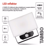 Emos LED reflektor TAMBO PIR, 20 W, 2000 lm, természetes fehér, fekete thumbnail 4