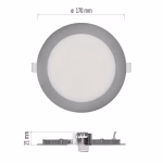 EMOS LED süllyesztett lámpatest NEXXO, kör, ezüst, 12W, állítható színhőmérséklet thumbnail 3