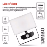 Emos LED reflektor TAMBO PIR, 30 W, 3000 lm, természetes fehér, fekete thumbnail 4