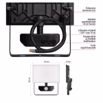 Emos LED reflektor TAMBO PIR, 30 W, 3000 lm, természetes fehér, fekete thumbnail 3