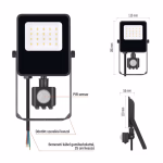 EMOS VISIO LED reflektor 10W mozgásérzékelővel IP54 term. fehér thumbnail 3