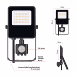 EMOS VISIO LED reflektor 20 W mozgásérzékelővel IP54 term. fehér thumbnail 3